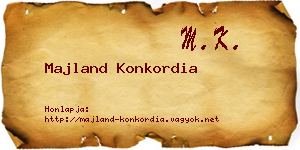 Majland Konkordia névjegykártya